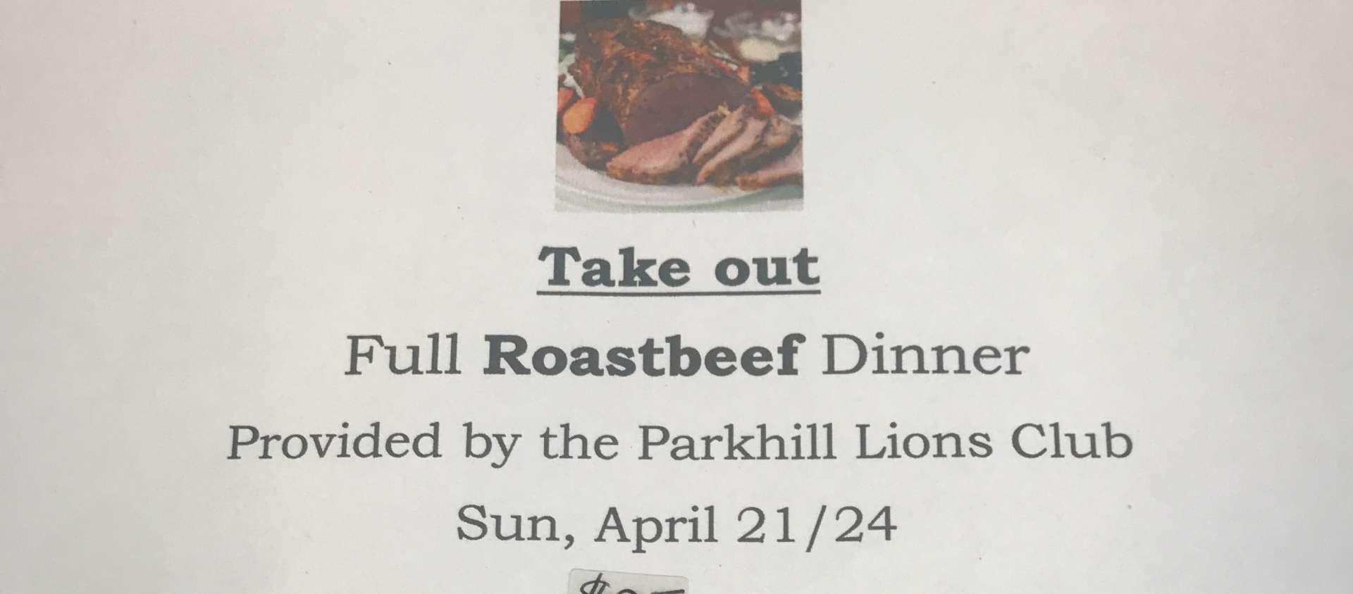 Beef Takeout Dinner Flyer